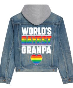 worlds gayest grandpa funny gay pride lgbt grandfather pride hooded denim jacket 2555 ynx6s.jpg