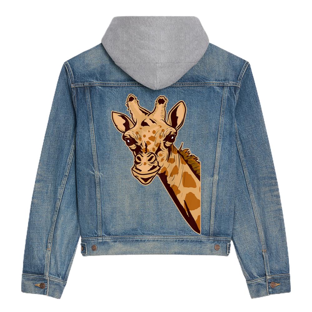 zoo giraffe animal african savanna zookeeper safari gift hooded denim jacket 8985 jvbuq.jpg