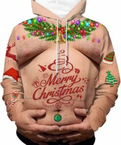 Personalized Christmas Sweaters Men's Ugly Christmas Funny Holiday Xmas Sweaters Christmas - 3D Printed Pullover Hoodie
