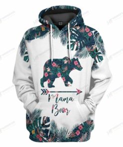 Personalized Mama Bear Mothers Day Custom - 3D Printed Pullover Hoodie