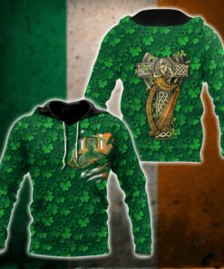 Personalized Premium Irish Symbols - 3D Printed Pullover Hoodie