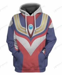 Personalized Ultraman Tiga Custom - 3D Printed Pullover Hoodie