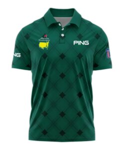 Personalized Golf Masters Tournament Green Argyle Pattern Ping Style Classic - Polo Shirt