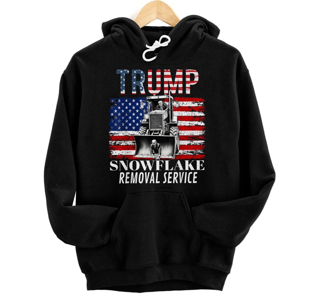 Personalized Trump Snowflake Removal Service Funny Donald Trump 2024 Pullover Hoodie