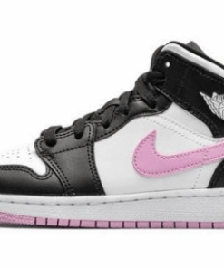 Jordan 1 Mid White Black Light Arctic Pink