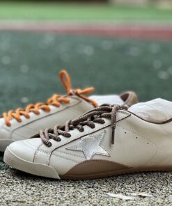 Golden Goose Stardan Sneakers Cream Leather Silver Star Brown Sole