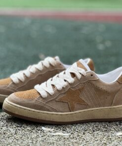 Golden Goose Ball Star Sand Suede Low-Top Sneakers