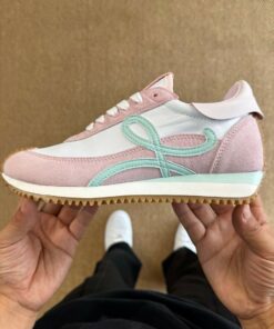 Loewe Flow Runner Sneakers Pink White Mint Green