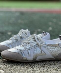 Louis Vuitton Wonderland Flat Sneaker White Silver Grey Suede