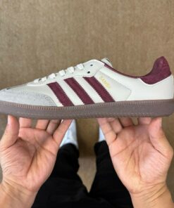 Adidas Samba OG Cloud White Collegiate Burgundy Gum B75807