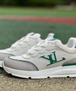 Louis Vuitton LV Trainer Sneaker White Green Grey