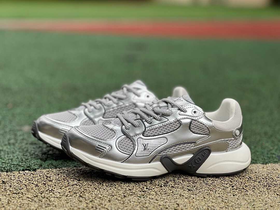 Louis Vuitton LV Run Away Pulse Trainer Metallic Silver 1ABCGM