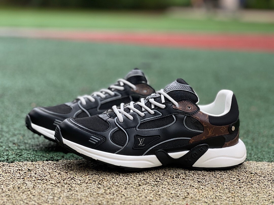 Louis Vuitton Run Away Pulse Sneaker Black Monogram 1A4Q2N
