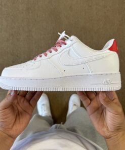 Nike Air Force 1 Low '07 Gingham White University Red FN7793-100
