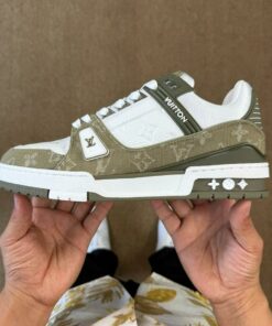 Louis Vuitton LV Trainer Sneaker Monogram Denim Kaki 1AAG6W