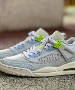 Air Jordan 4 Retro Grey Blue Elephant Print Volt