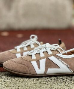 Louis Vuitton Run Away Sneaker Suede and Leather Brown White