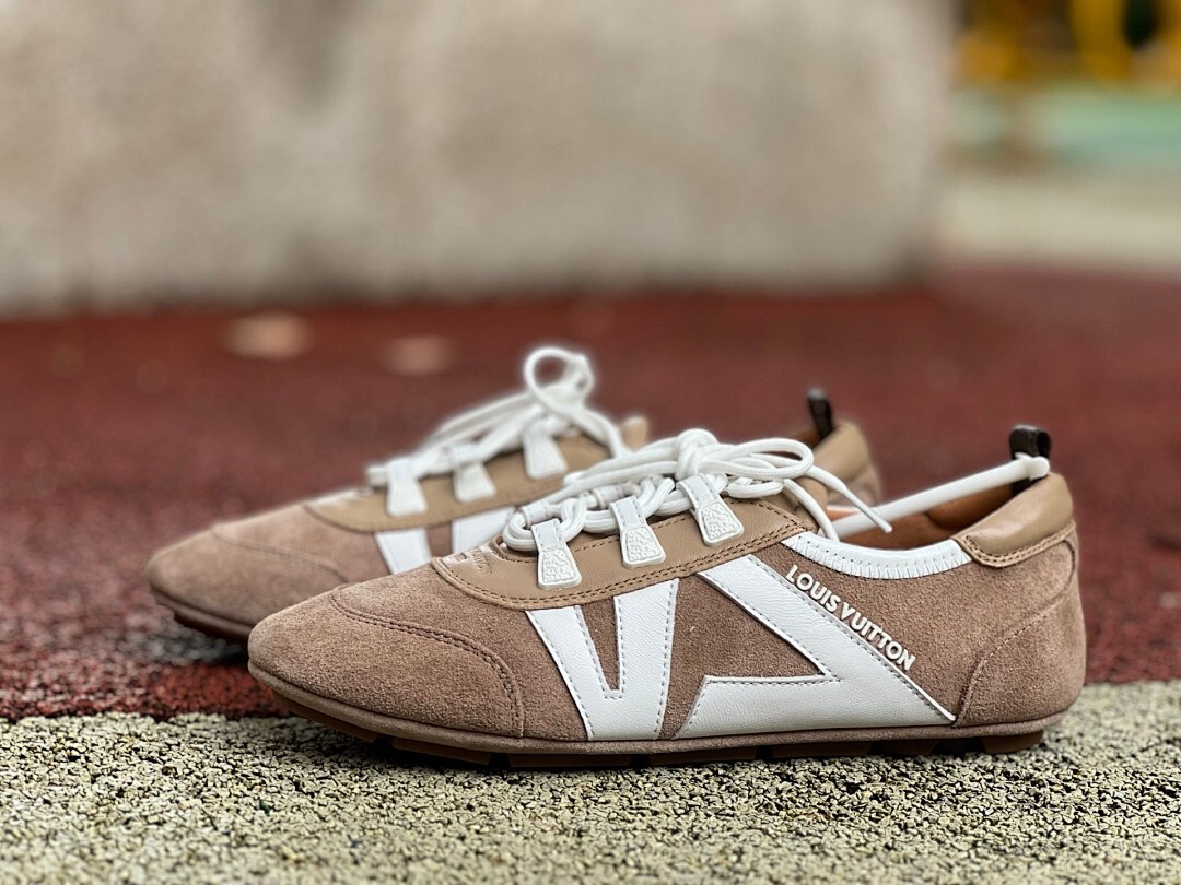 Louis Vuitton Run Away Sneaker Suede and Leather Brown White
