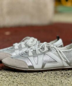 Louis Vuitton Run Away Sneaker Silver Metallic White Beige