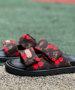 Louis Vuitton Monogram Cerises Padded Slide Sandal