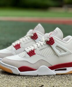 Air Jordan 4 Retro White Fire Red Cement Grey Gum