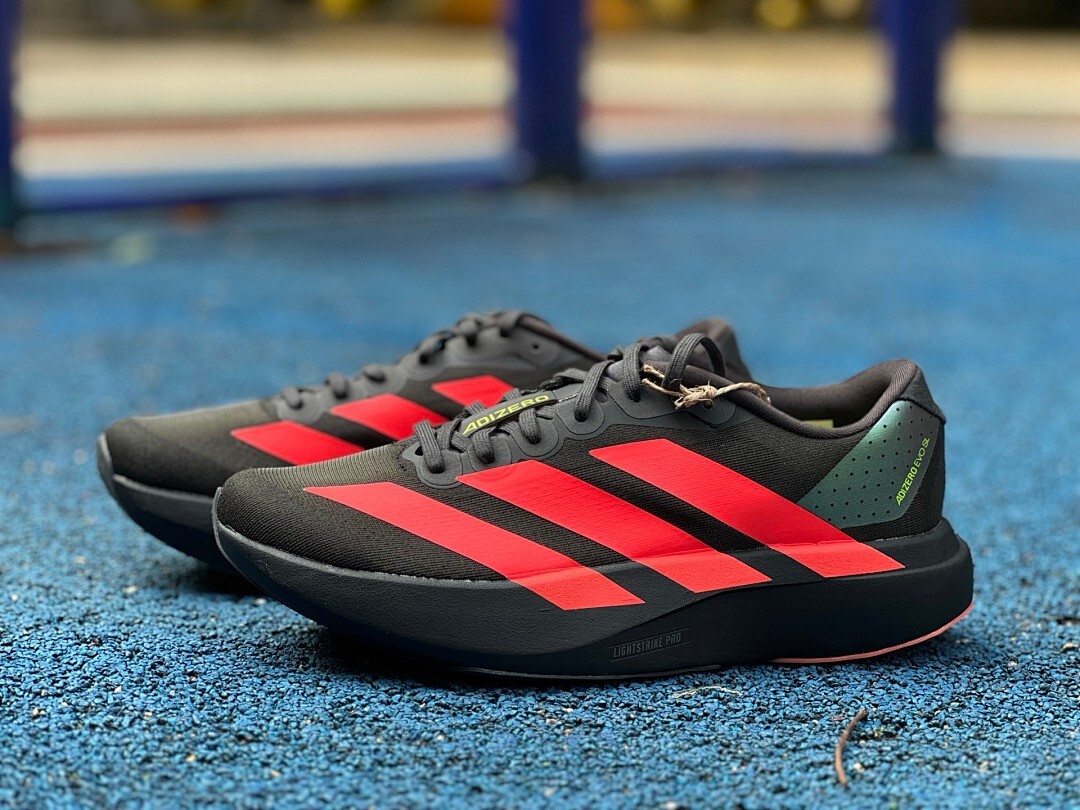 Adidas Adizero Evo SL Running Shoes Black Solar Red