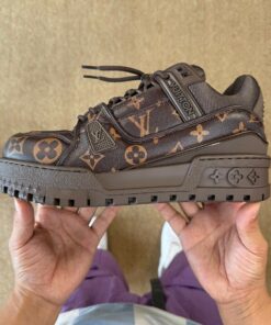 Louis Vuitton LV Trainer Sneaker Monogram Canvas Brown 1A8Z5U