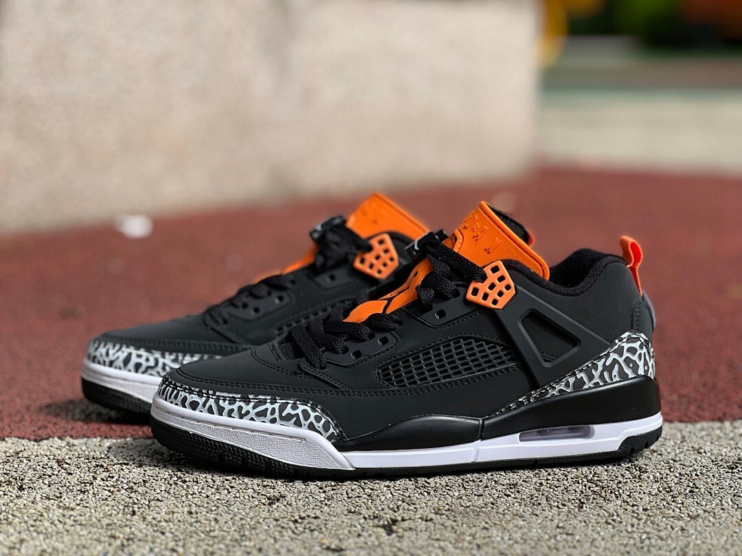 Jordan Spizike Low Black Team Orange Anthracite White FV0748-008