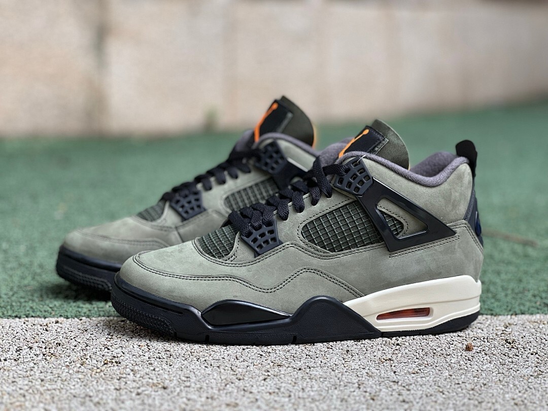 Air Jordan 4 Retro UNDEFEATED Olive Black Orange 312255-241