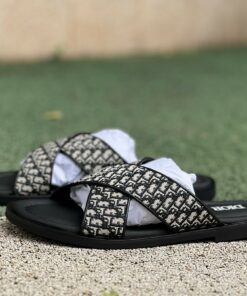 Dior Explorer Sandal Black and Beige Dior Oblique Jacquard 3SA128ZNV_H961