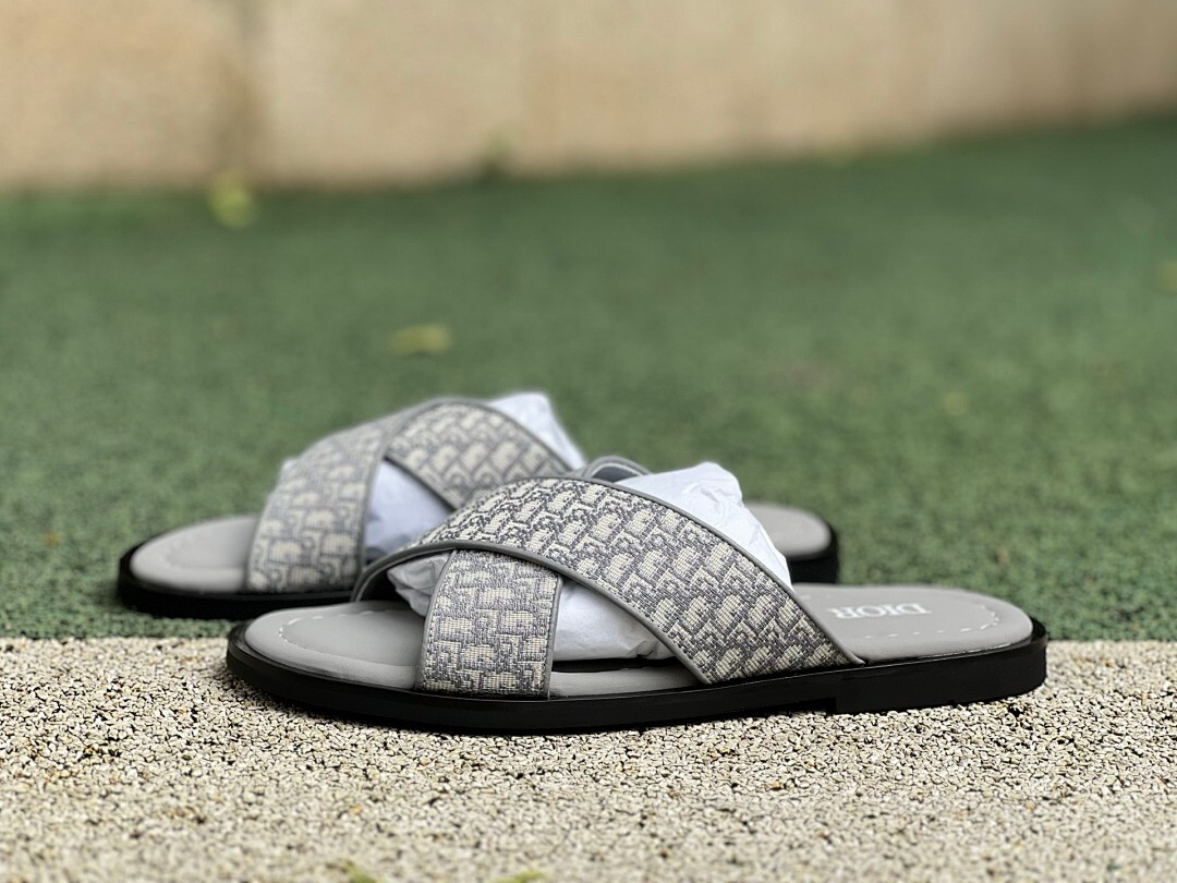 Dior Alpha Sandal Gray Dior Oblique Jacquard
