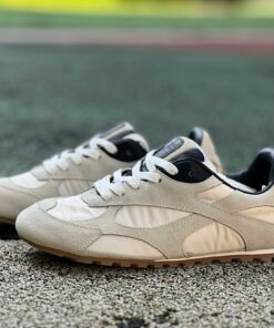 CD Retro Runner Sneakers Khaki Beige Black Gum Sole