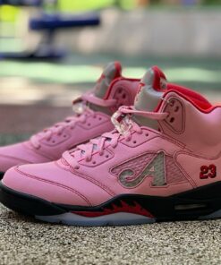 Air Jordan 5 Retro Aleali May Pink A Logo 23