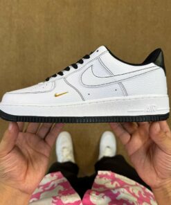 Nike Air Force 1 '07 LV8 White Black Metallic Gold FD0793-100