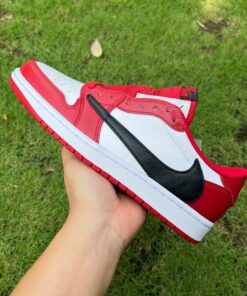 Air Jordan 1 Low White Black Varsity Red 553558-118