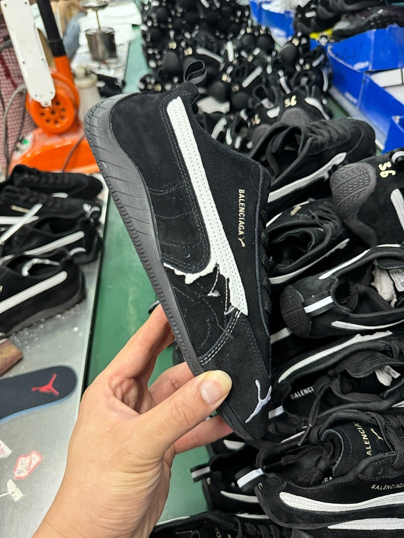 Balenciaga Puma Jordan Suede Sneakers Black