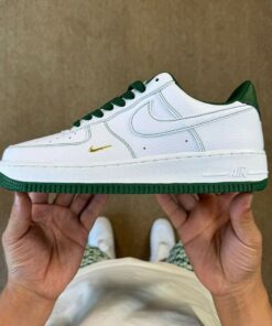 Nike Air Force 1 Low EMB White Pine Green Metallic Gold FJ4214-100