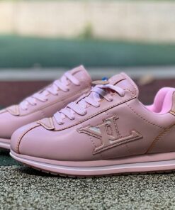 Louis Vuitton Pink LV Logo Low Top Runner Sneakers