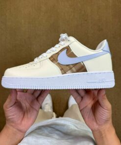 Nike Air Force 1 Low Sail University Blue Transparent Plaid