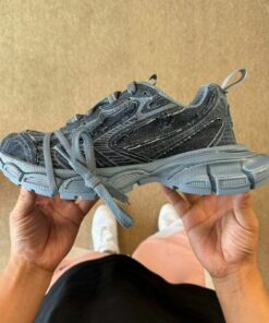Balenciaga 3XL Trainer distressed denim sneakers 777649 W3XL1 4969