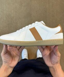 Dior B01 Sneaker White and Beige Smooth Calfskin and Suede