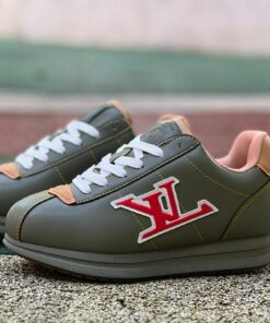 Louis Vuitton LV Runner Tatic Sneaker Khaki Red LV Logo
