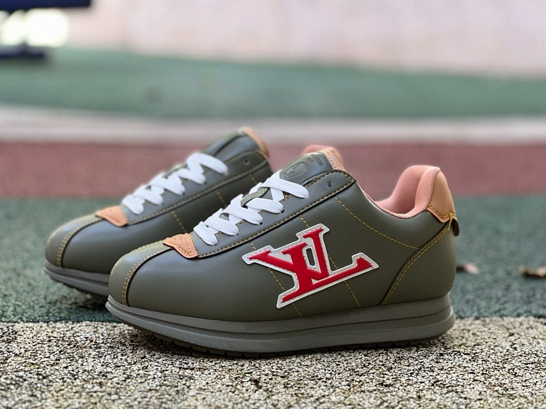 Louis Vuitton LV Runner Tatic Sneaker Khaki Red LV Logo