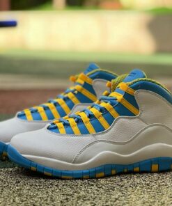 Air Jordan 10 Retro White University Blue Yellow