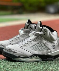 Air Jordan 5 Retro Carmelo Anthony PE "Family Flies Alone" Metallic Silver "10"