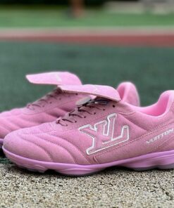 Louis Vuitton Pink Suede Football Boots