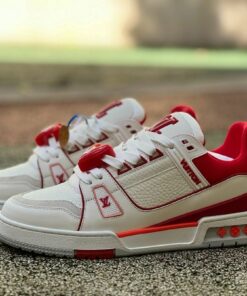 Louis Vuitton LV Trainer Sneaker White Red
