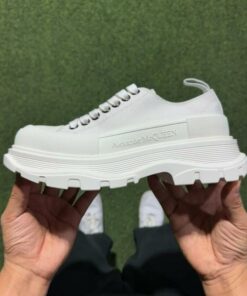 Alexander McQueen Tread Slick Lace-up Sneaker White 611705W4L329000