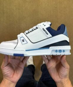 LV Trainer Sneaker 1A9J9C White and Navy Blue