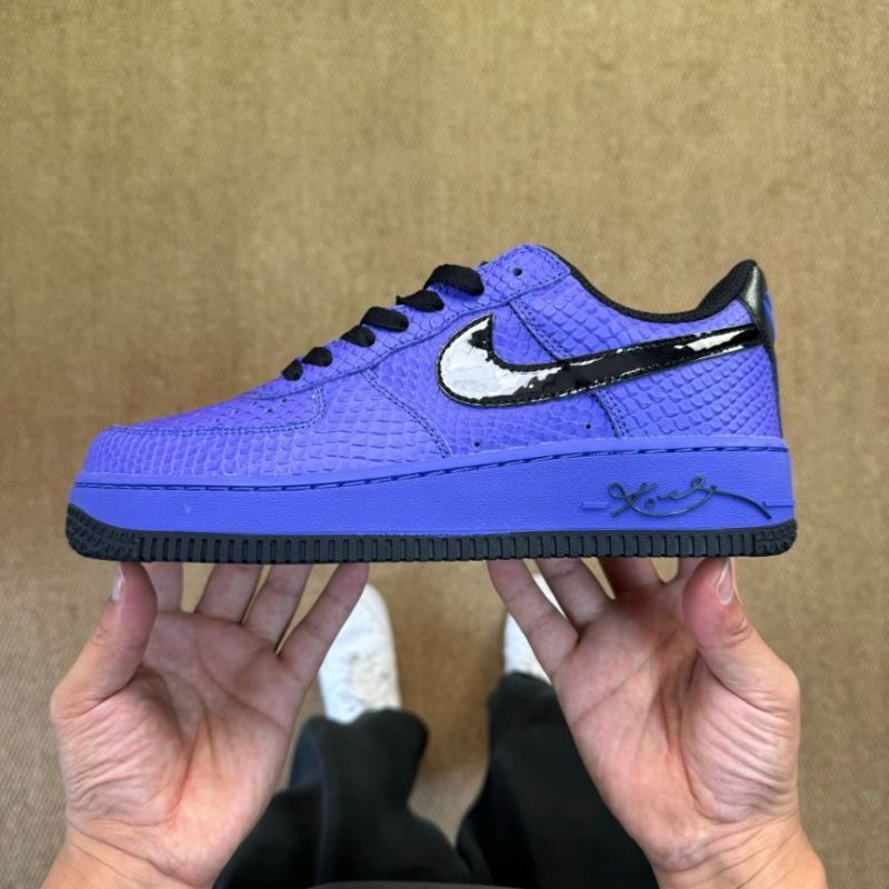 Nike Air Force 1 Low Custom Purple Snakeskin Kobe Bryant Mamba Signature
